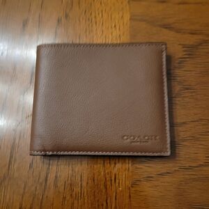 Coach Brown Leather Men's Card Holder